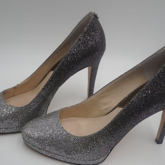 Michael Kors Ombre gunmetal Glitter Pumps, Textile upper/leather lining Sz 9.5. - Picture 2 of 8
